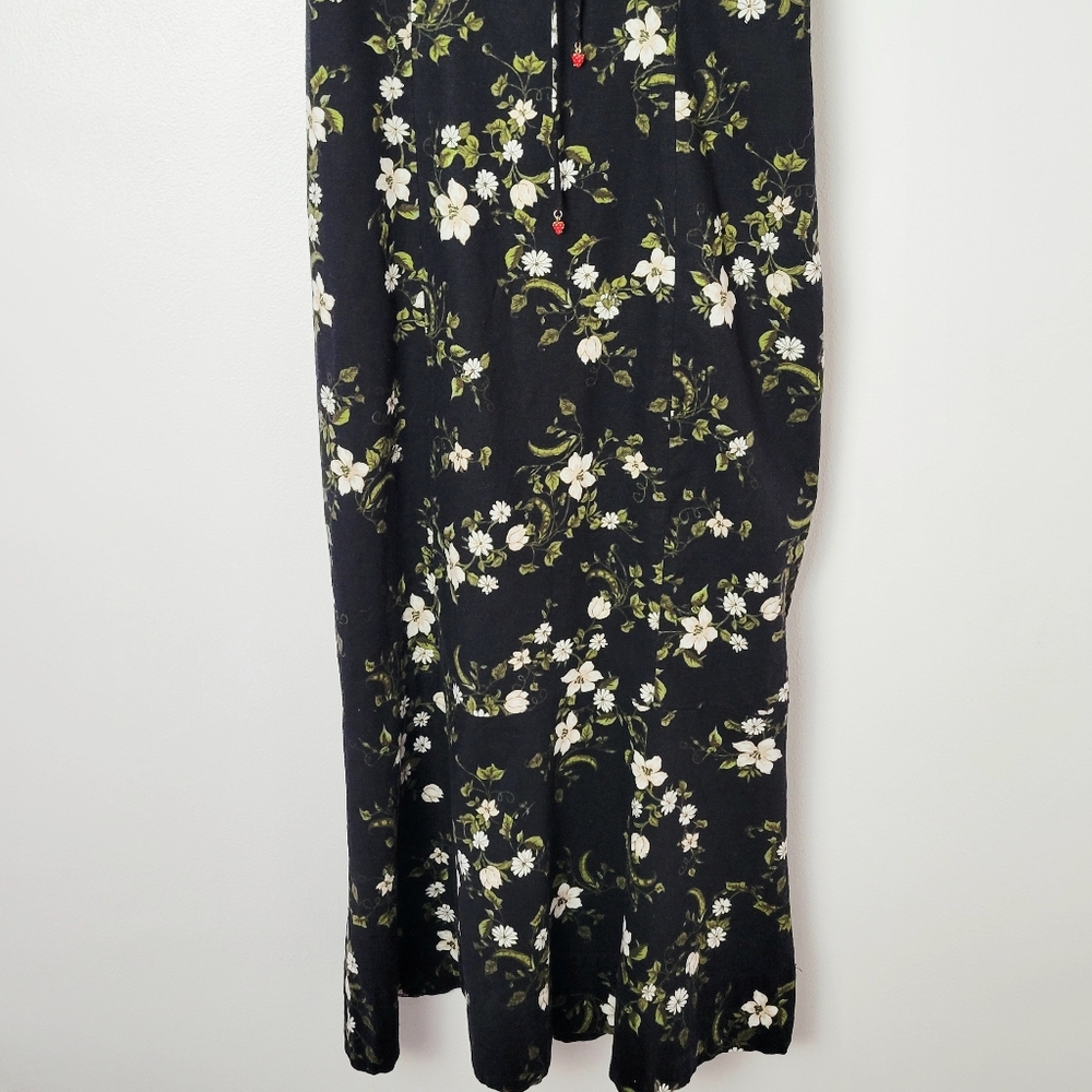 NWT Anthropologie Dress Floral Midi Linen Size Medium - Picture 8 of 14